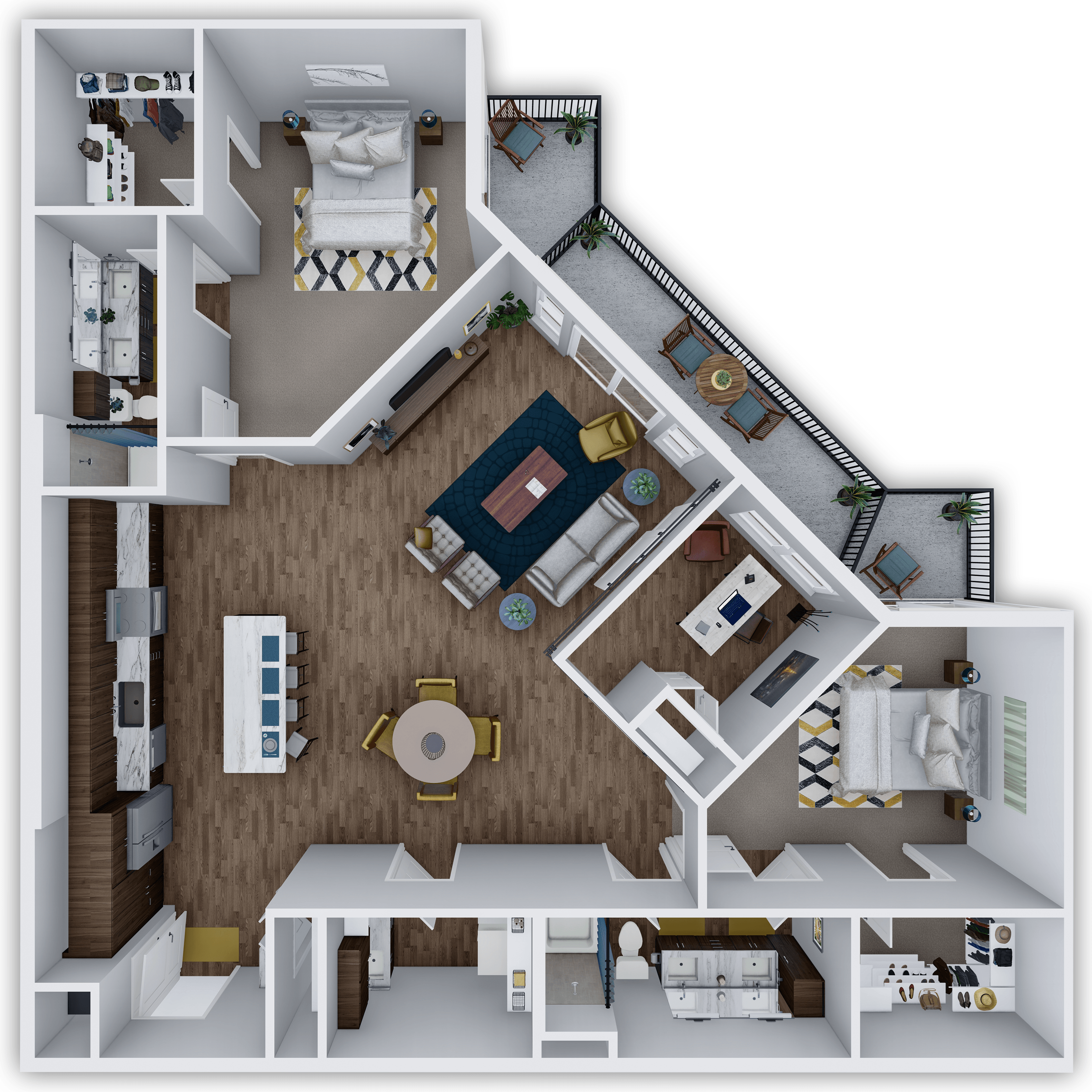 C1 Two Bedroom plus Den
